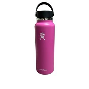 Hydro Flask Magenta Bottle with Black Lid